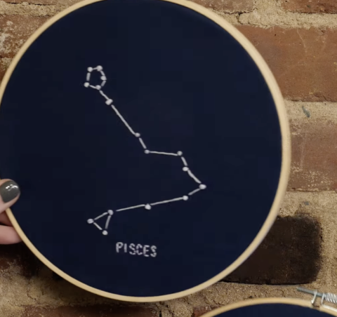 pisces embroidery